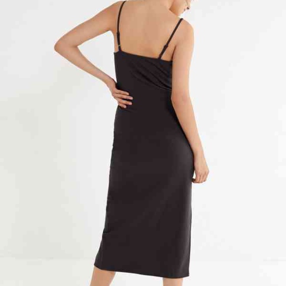 urban outfitters new washed black knit midi dress - Picture 2 of 8